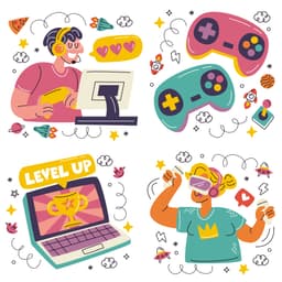 Personajes colaborando en equipo